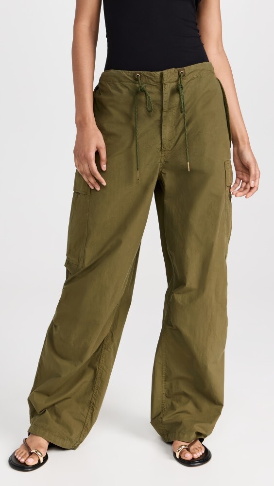 

Брюки Nili Lotan Lison Oversized Cargo, оливковый