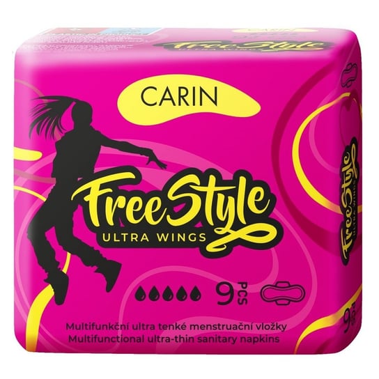 Гигиенические прокладки, 9 шт. Carin, Freestyle Ultra Wings