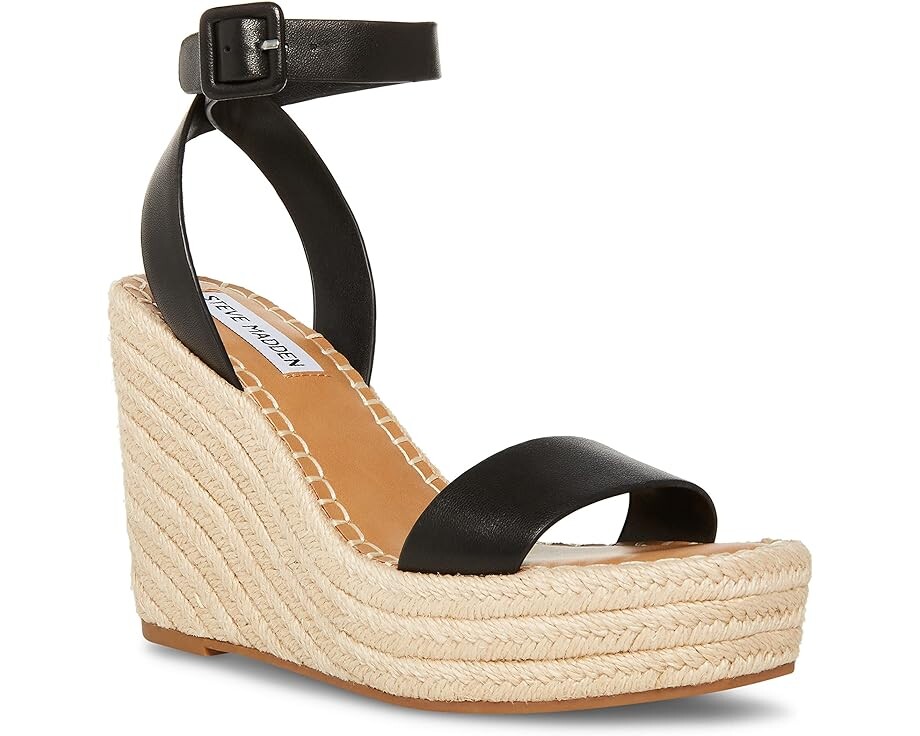 

Туфли Steve Madden Upstage Wedge Sandal, черная кожа