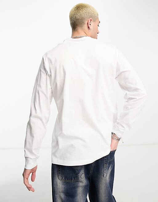 

Бело-зеленая футболка унисекс Dickies LS aitkin