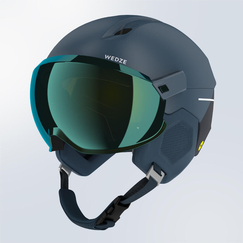 Лыжный шлем с козырьком взрослый - PST 950 MIPS синий WEDZE, цвет blau цена и фото