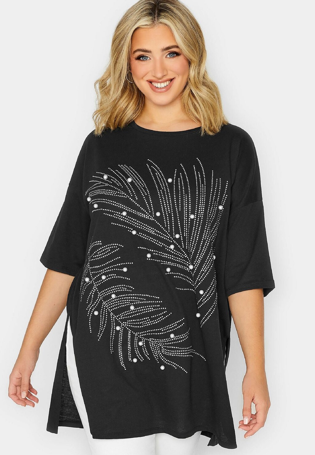 

Футболка с принтом Yours Clothing, черный