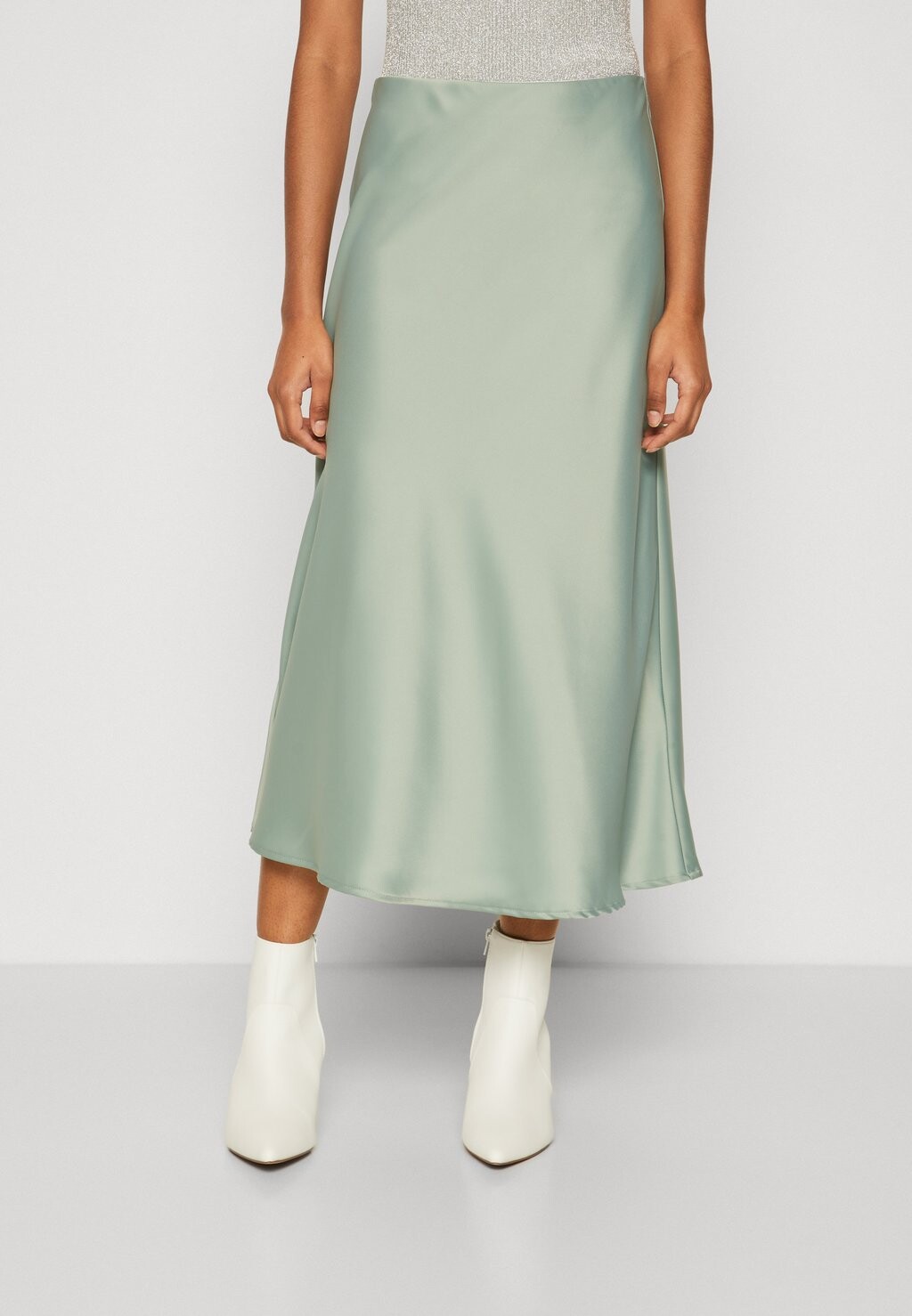 Юбка А-силуэта YASPELLA MIDI SKIRT Yas Petite, цвет green milieu