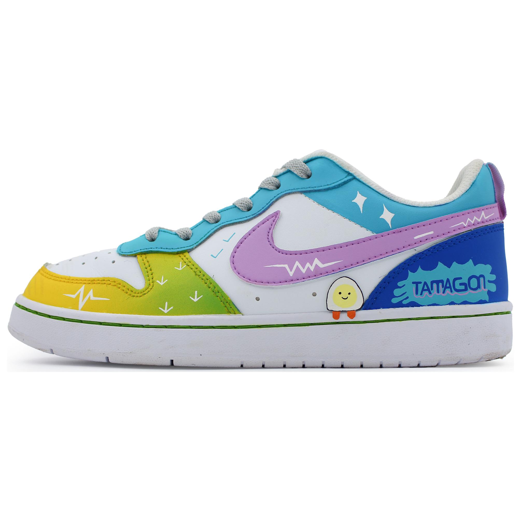 

Кроссовки Nike Court Borough 2 Skateboarding Shoes Women's Low-top Blue Green Purple, зеленый