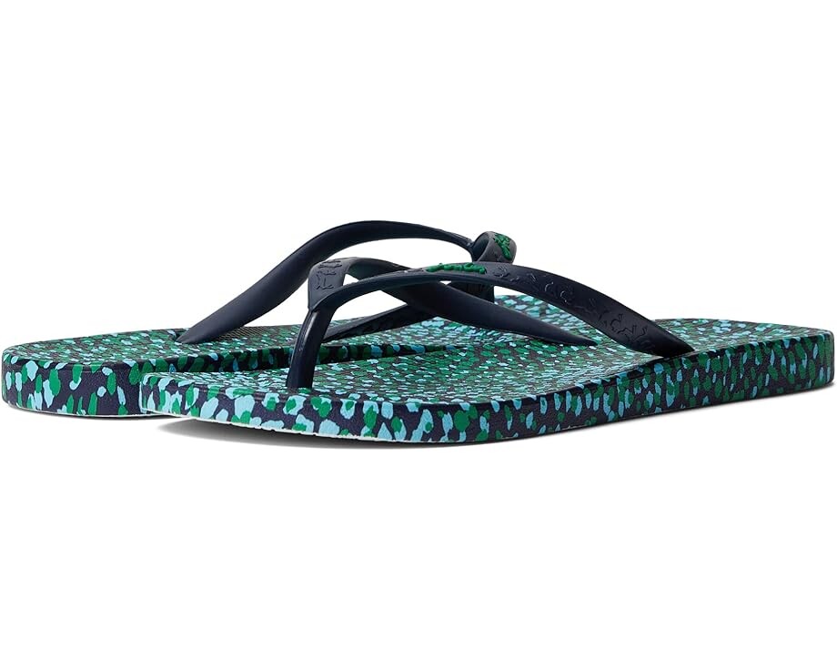 

Сандалии Joules Flip-Flop, цвет Navy Green Spot