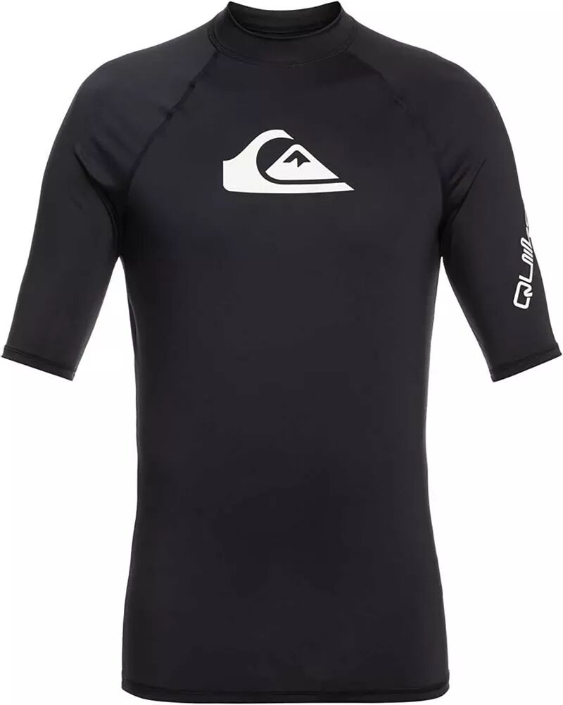 

Рашгард для мальчиков Quiksilver All Time с короткими рукавами UPF 50, черный