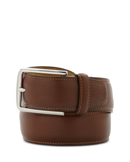 

Мужской кожаный ремень The Men's Store at Bloomingdale's, цвет Brown