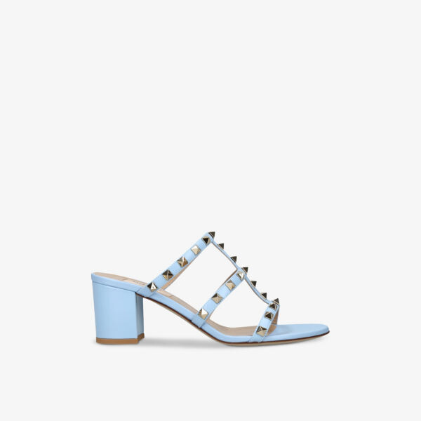 

Кожаные босоножки rockstud на блочном каблуке Valentino Garavani, синий