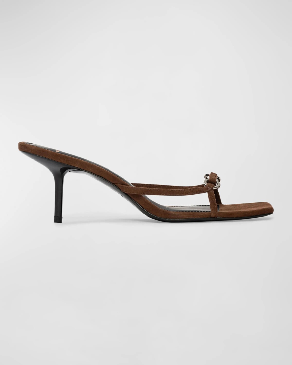 

Кожаные шлепанцы Frankie с изображением котенка Black Suede Studio, цвет Brown Kid Suede