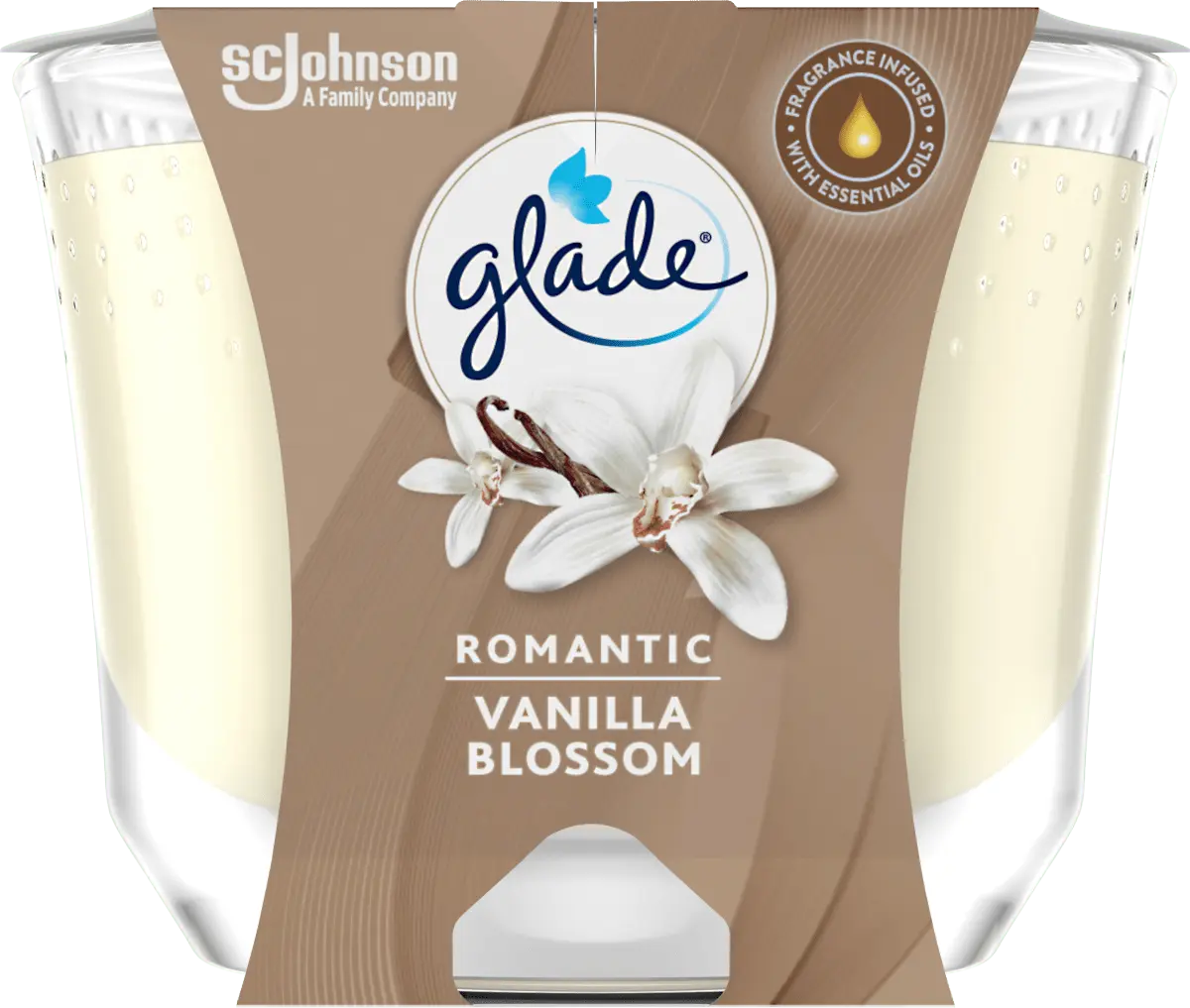 

Ароматическая свеча в стакане Romantic Vanilla Blossom 224г 1 шт. glade