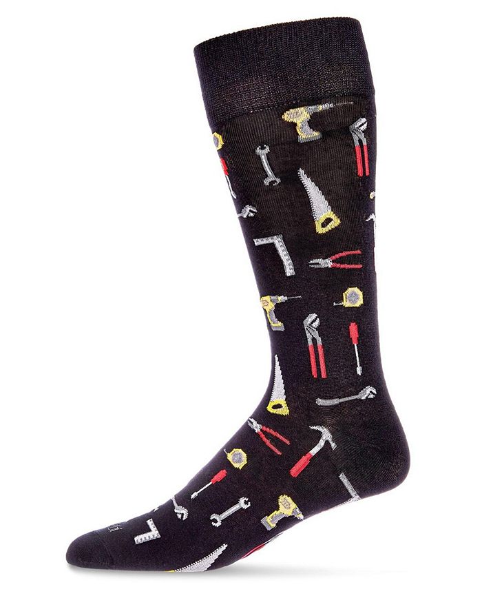 мужские носки new york rayon from bamboo novelty crew socks memoi Мужские носки из искусственного шелка Tool Bench от Bamboo, новинка Crew Socks MeMoi, черный