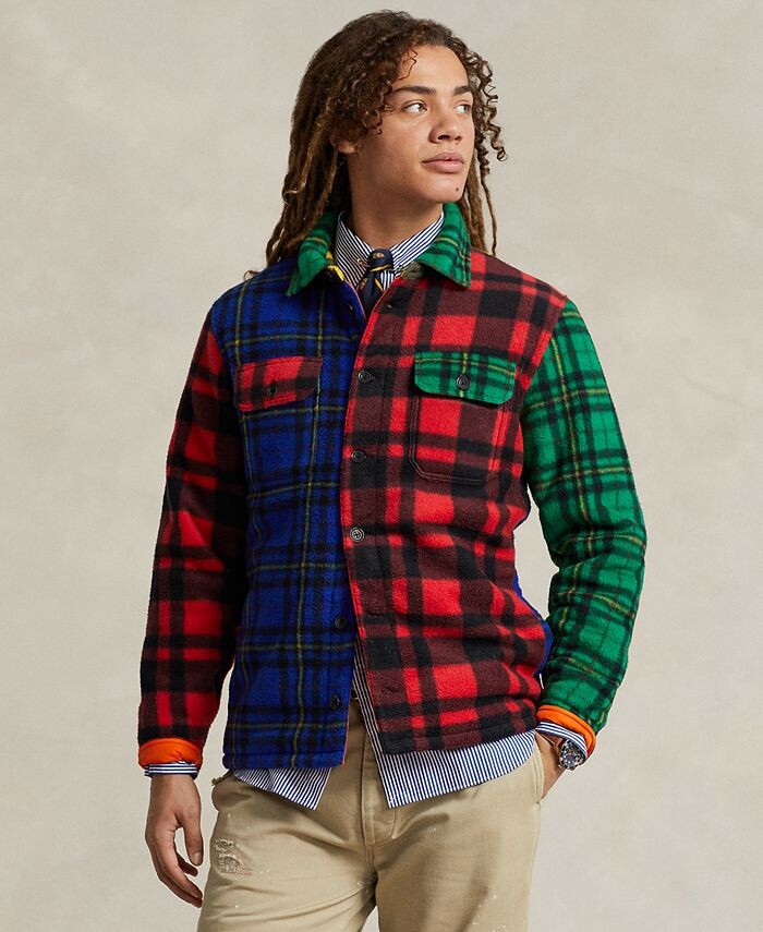 

Мужская куртка-рубашка из флиса в клетку Polo Ralph Lauren, мультиколор