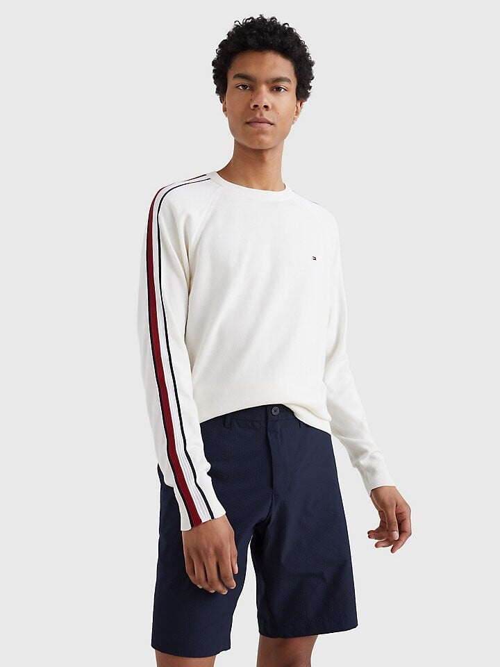 

Полосатый свитер с открытыми плечами Tommy Hilfiger