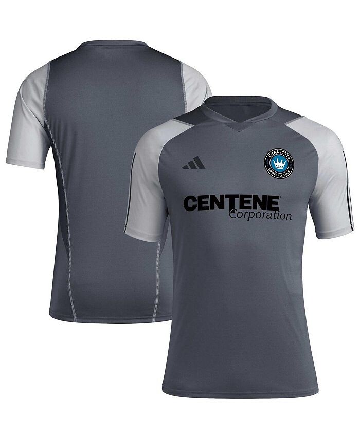 

Мужская серая тренировочная майка Charlotte FC 2023 adidas, серый