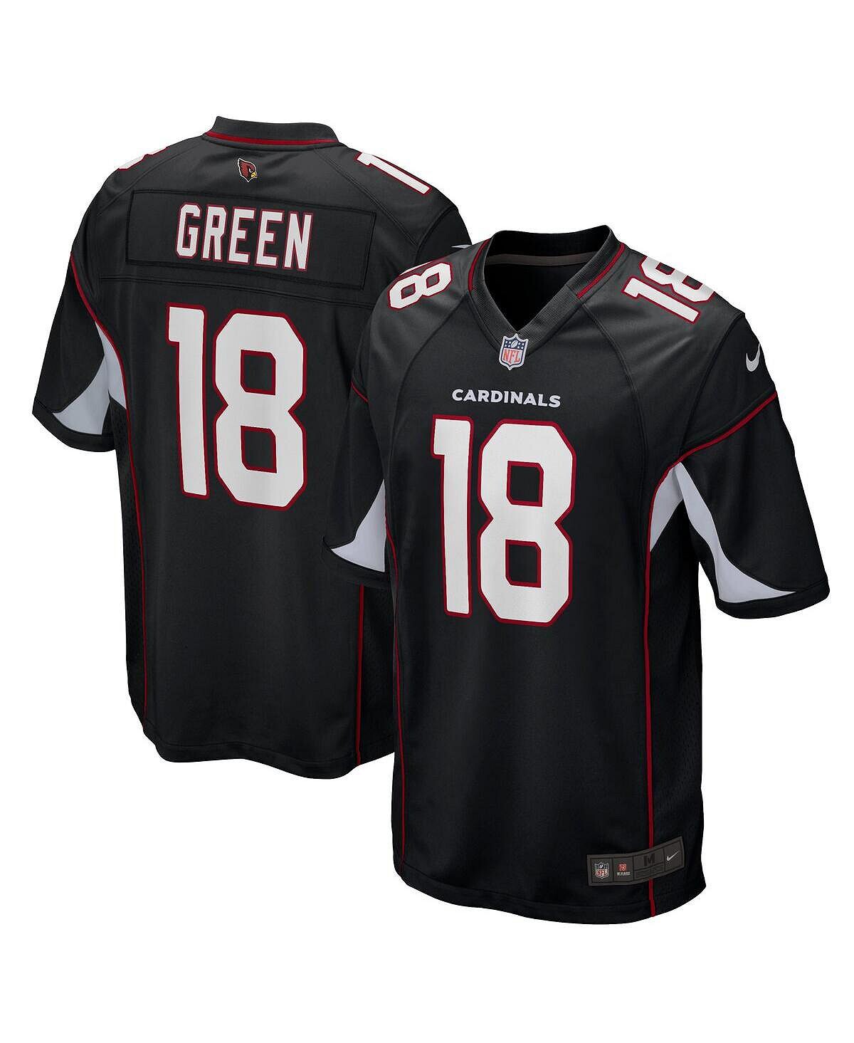

Мужской A.J. Зелено-черная игровая майка Arizona Cardinals Nike
