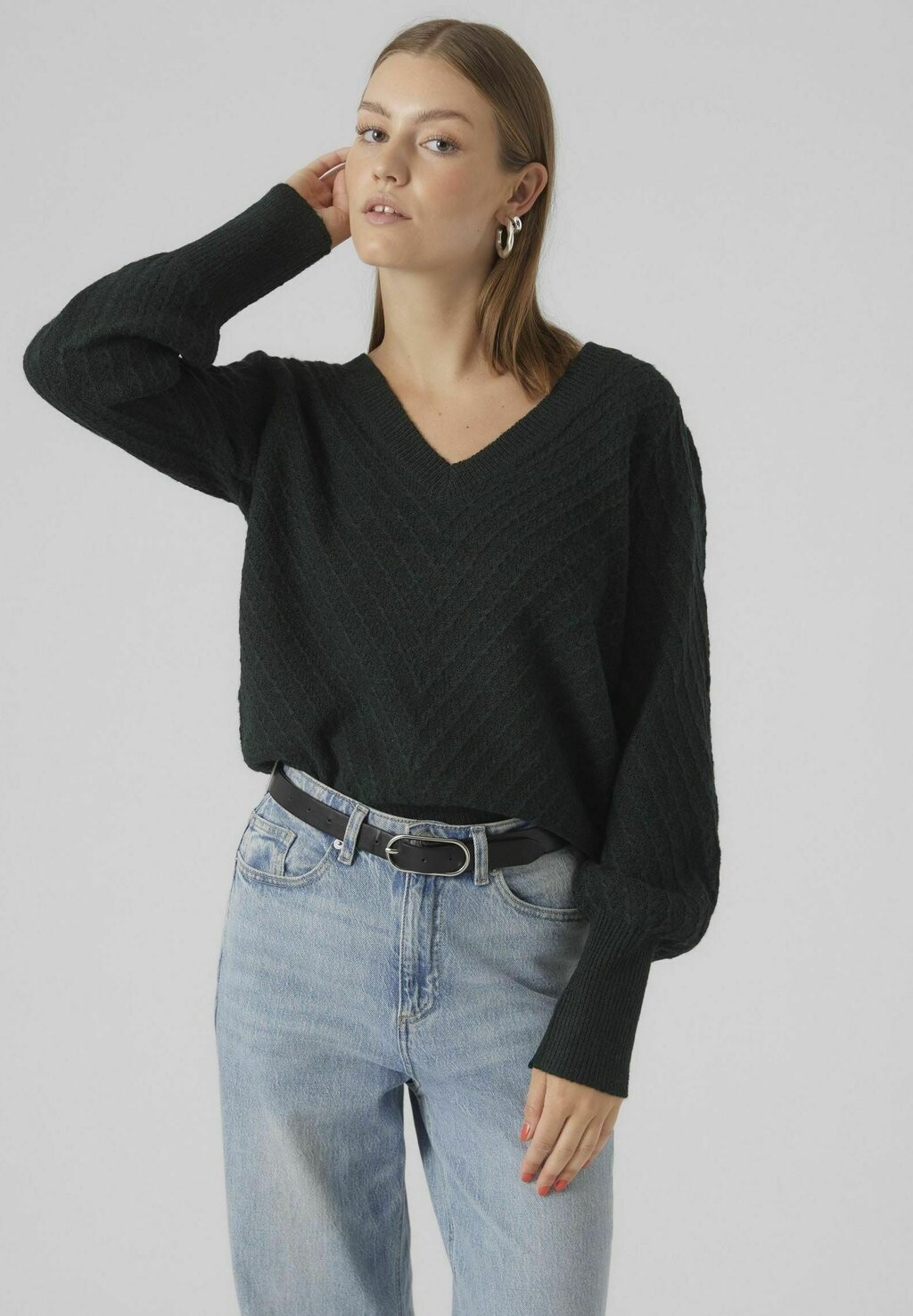 

Сшить трикотаж Vero Moda VMSTINNA LS STITCH GA EXC, цвет scarab