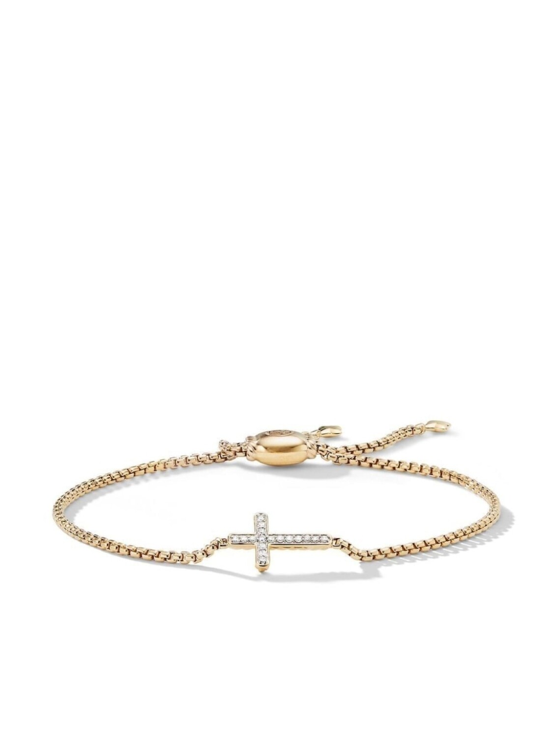 

Браслет Petite Cross Chain из желтого золота с бриллиантами David Yurman, золотой