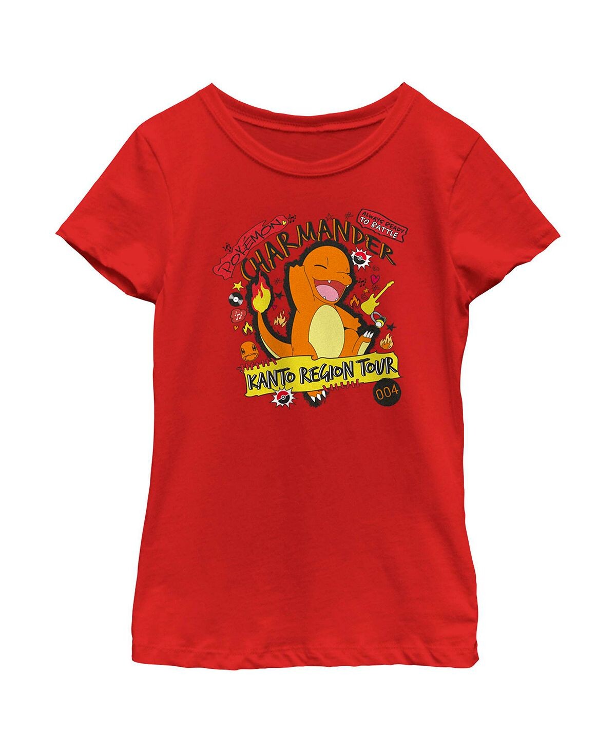 

Детская футболка Pokemon Charmander Kanto Tour для девочек Nintendo