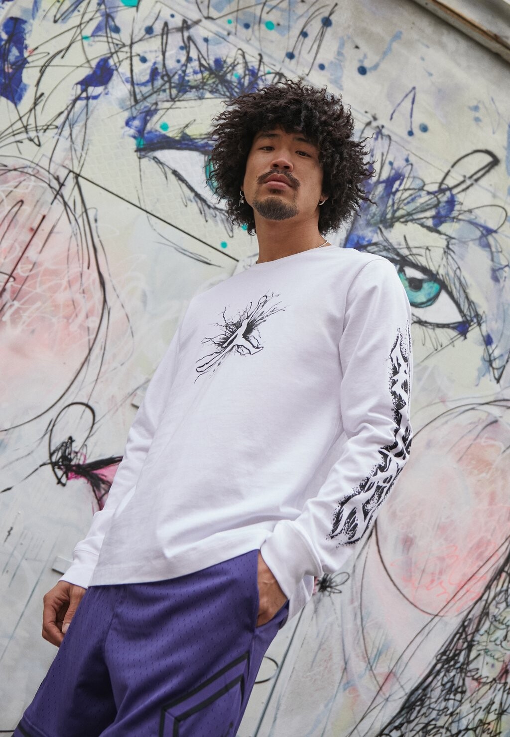

Рубашка с длинным рукавом CREW Jordan, цвет white/black
