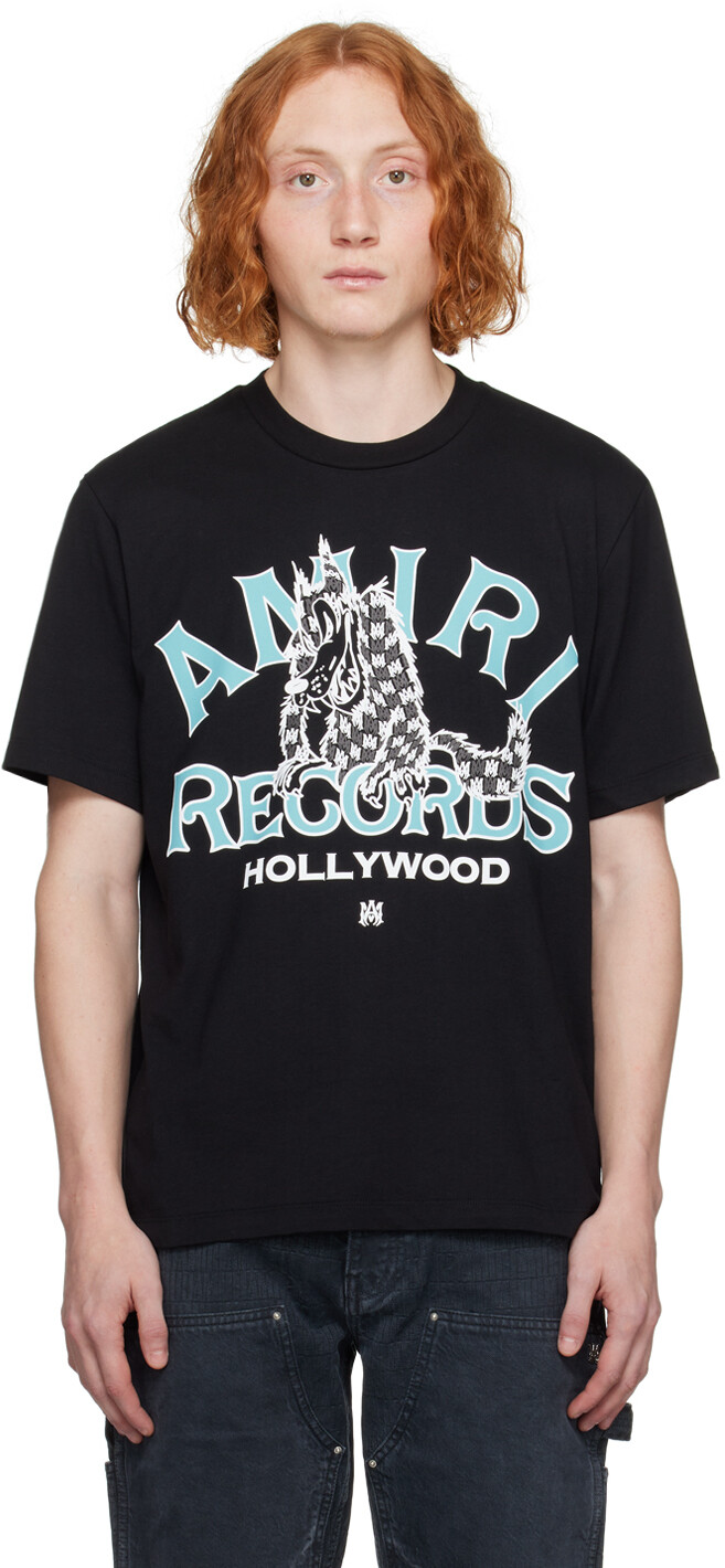 

Черная футболка AMIRI Records Wolf, Черный