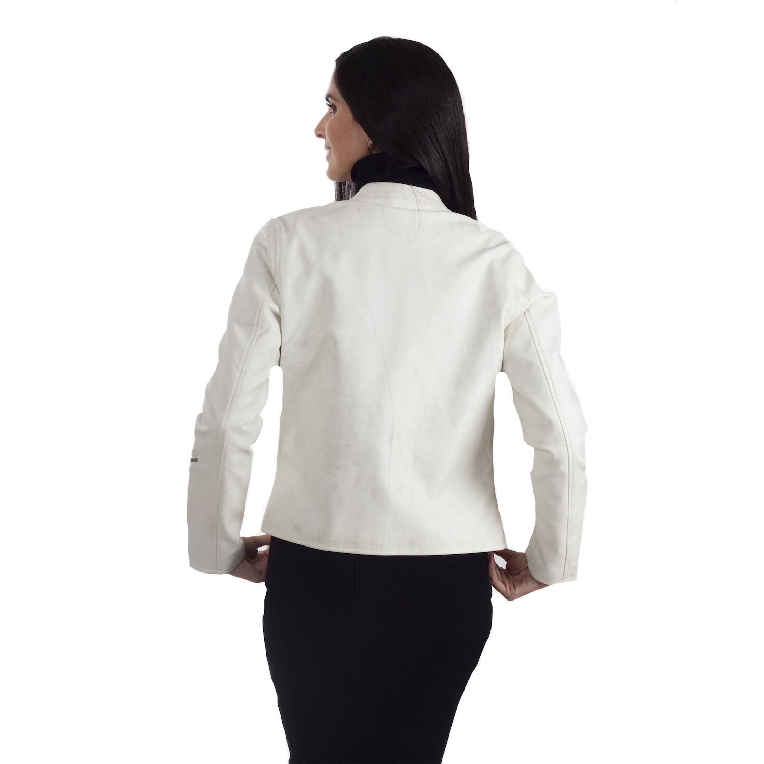 Женская байкерская куртка из искусственной кожи Nine West Nine West, белый женские часы с ремешком из искусственной кожи nine west