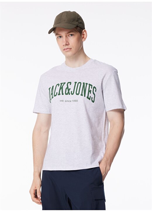 

Белая мужская футболка с круглым воротником 12236514_JJEJOSH TEE SS CREW NECK N Jack & Jones, белый