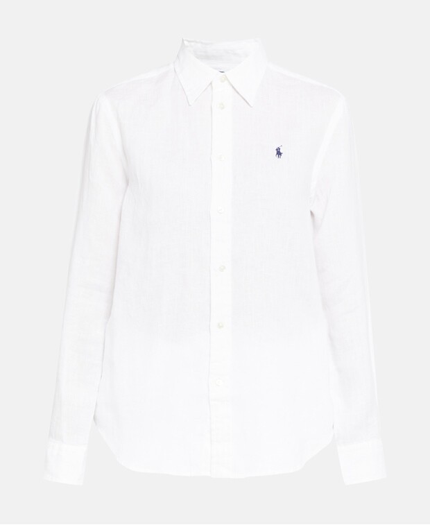

Льняная блузка Polo Ralph Lauren, белый