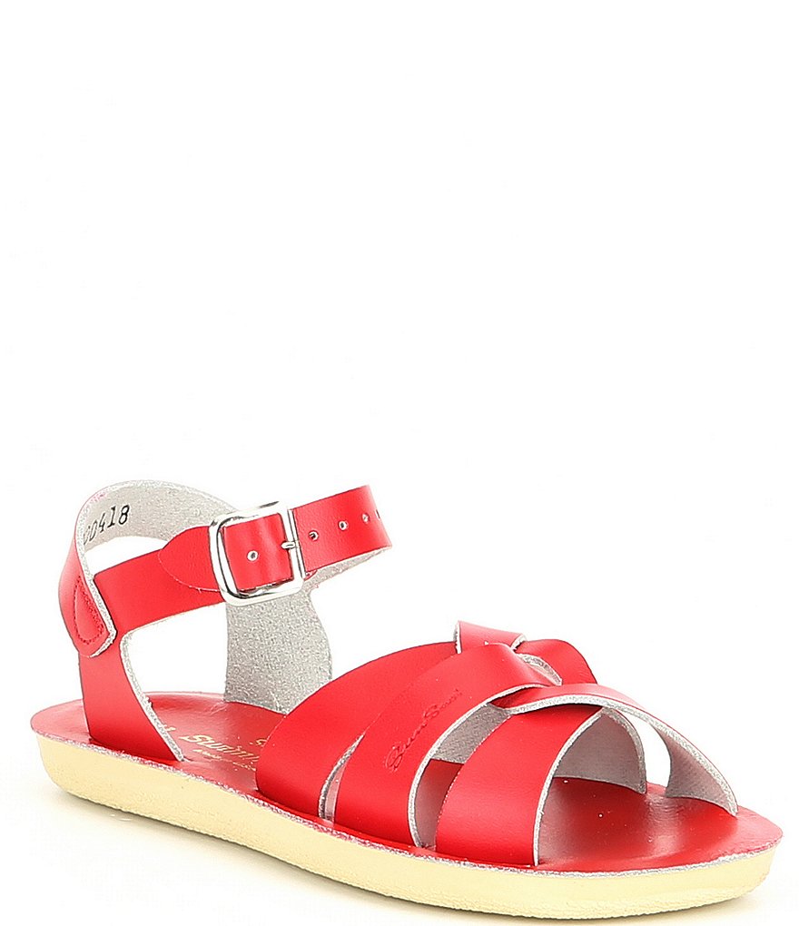 Сандалии для морской воды от Hoy Водонепроницаемые кожаные сандалии для девочек-пловец (подростковые) Saltwater Sandals by Hoy, красный
