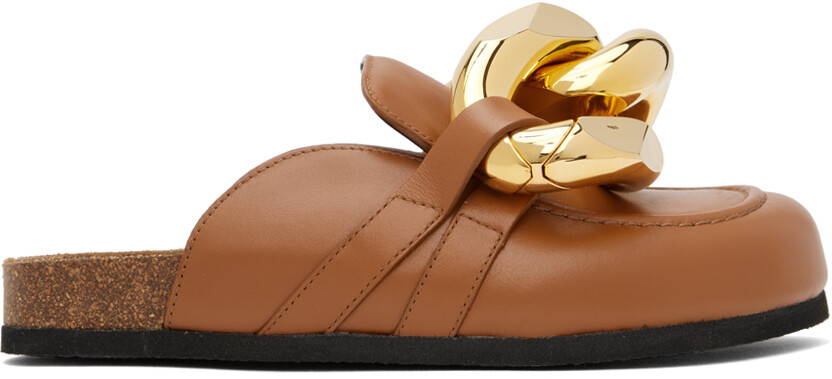

Светло-коричневые лоферы с цепочкой JW Anderson, Коричневый