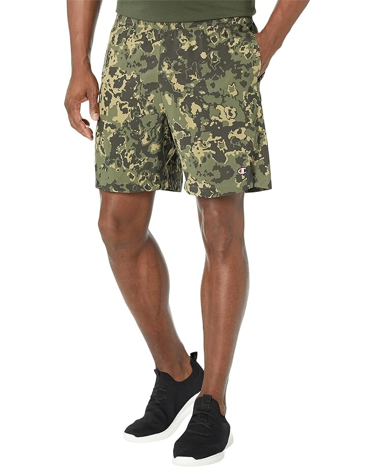 

Шорты Champion 7" All Over Print Sport Shorts w/o Liner, цвет Crater Camo Cargo Olive