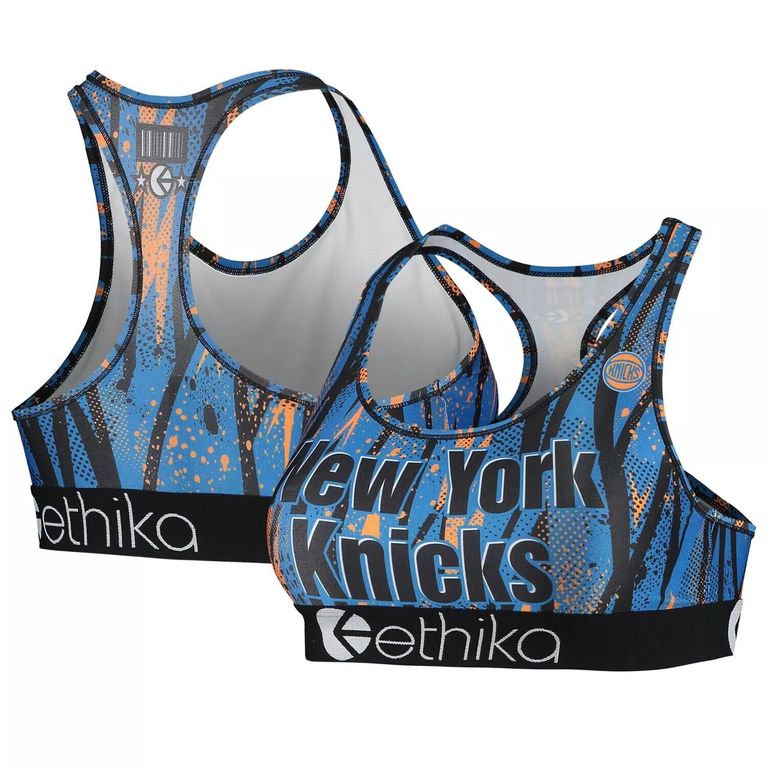 

Женский классический спортивный бюстгальтер Ethika Blue New York Knicks