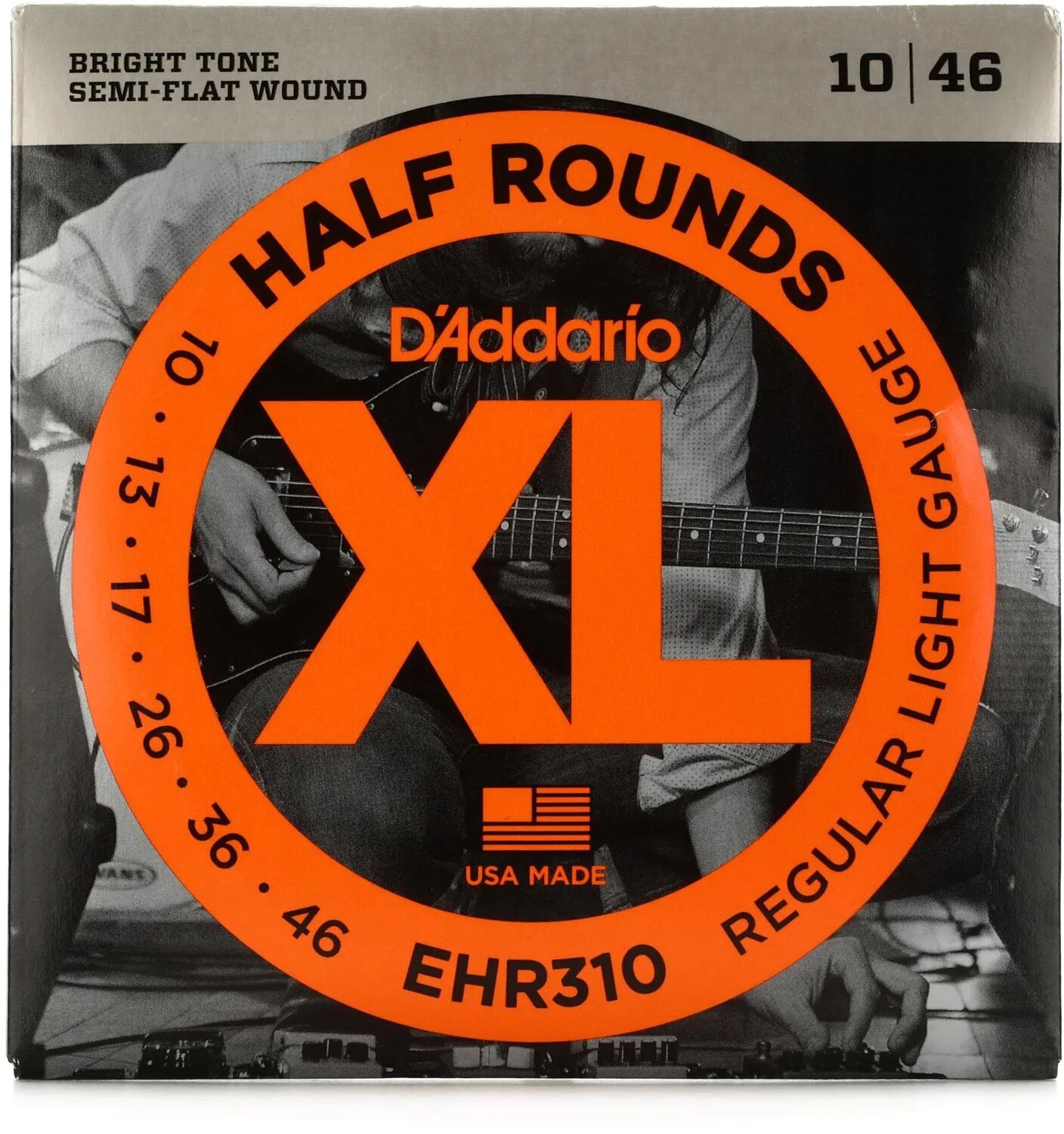 

Струны для электрогитары D'Addario EHR310 XL полукруглые - .010-.046, обычные легкие