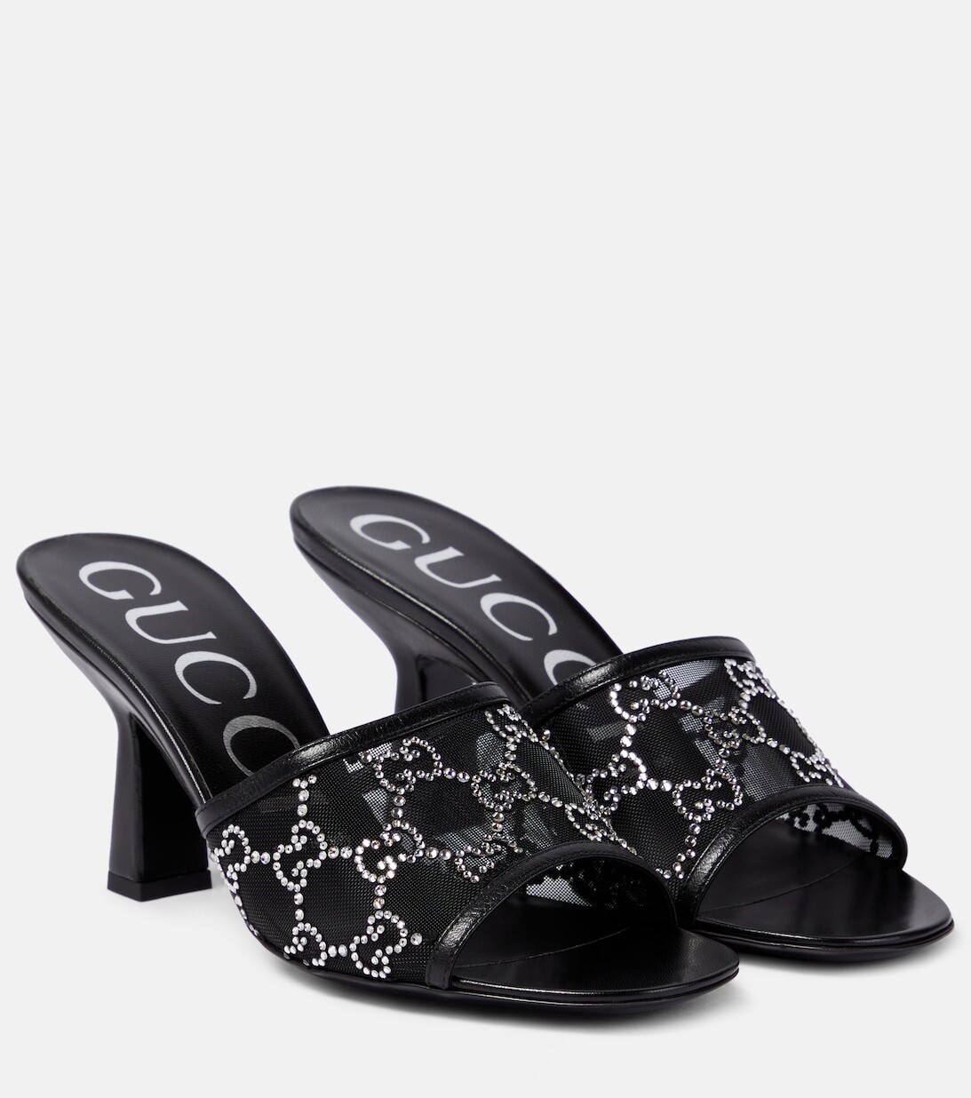 

Сетчатые мюли с декором GG Gucci, черный
