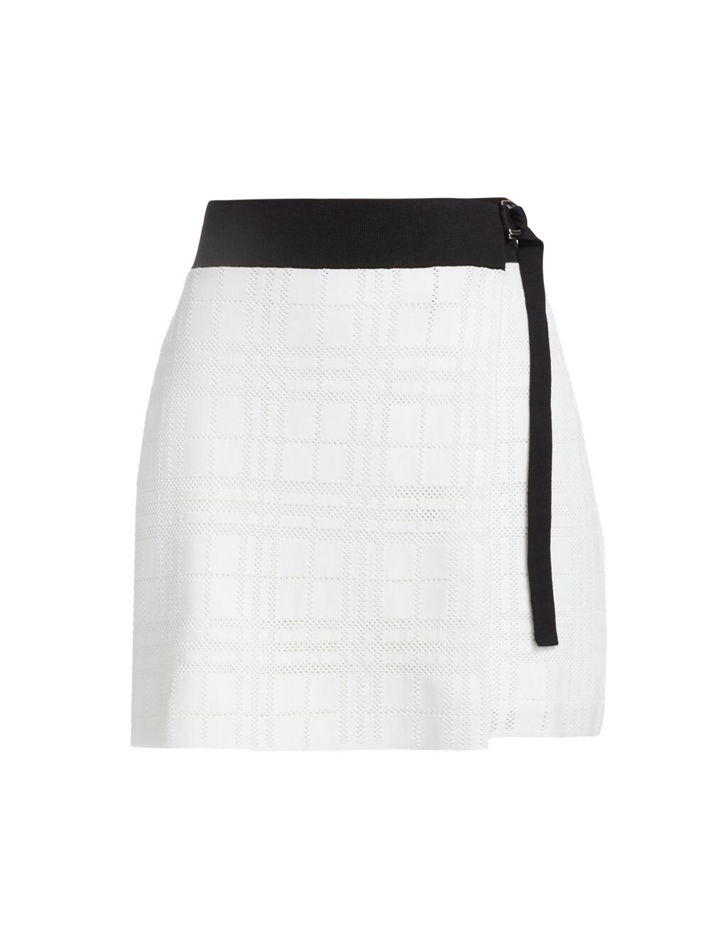 

Трикотажная мини-юбка Everlie из смесового хлопка Burberry, белый
