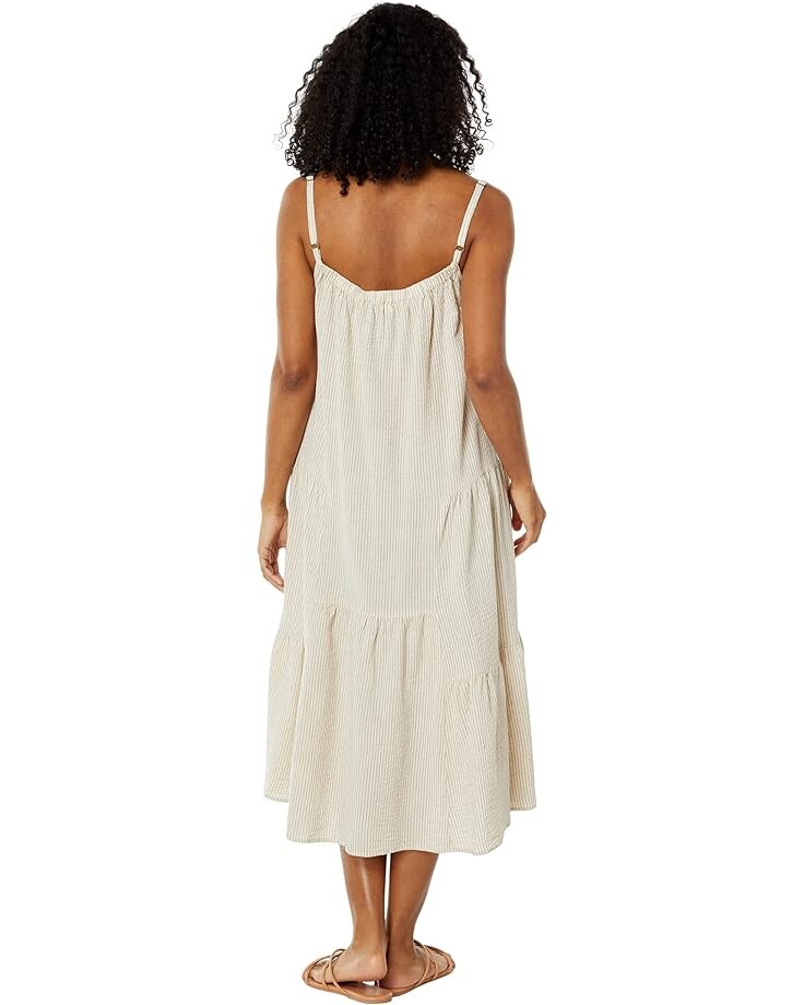 

Платье Dylan by True Grit Marne Cotton Linen Stripe Tank Dress, цвет Dune