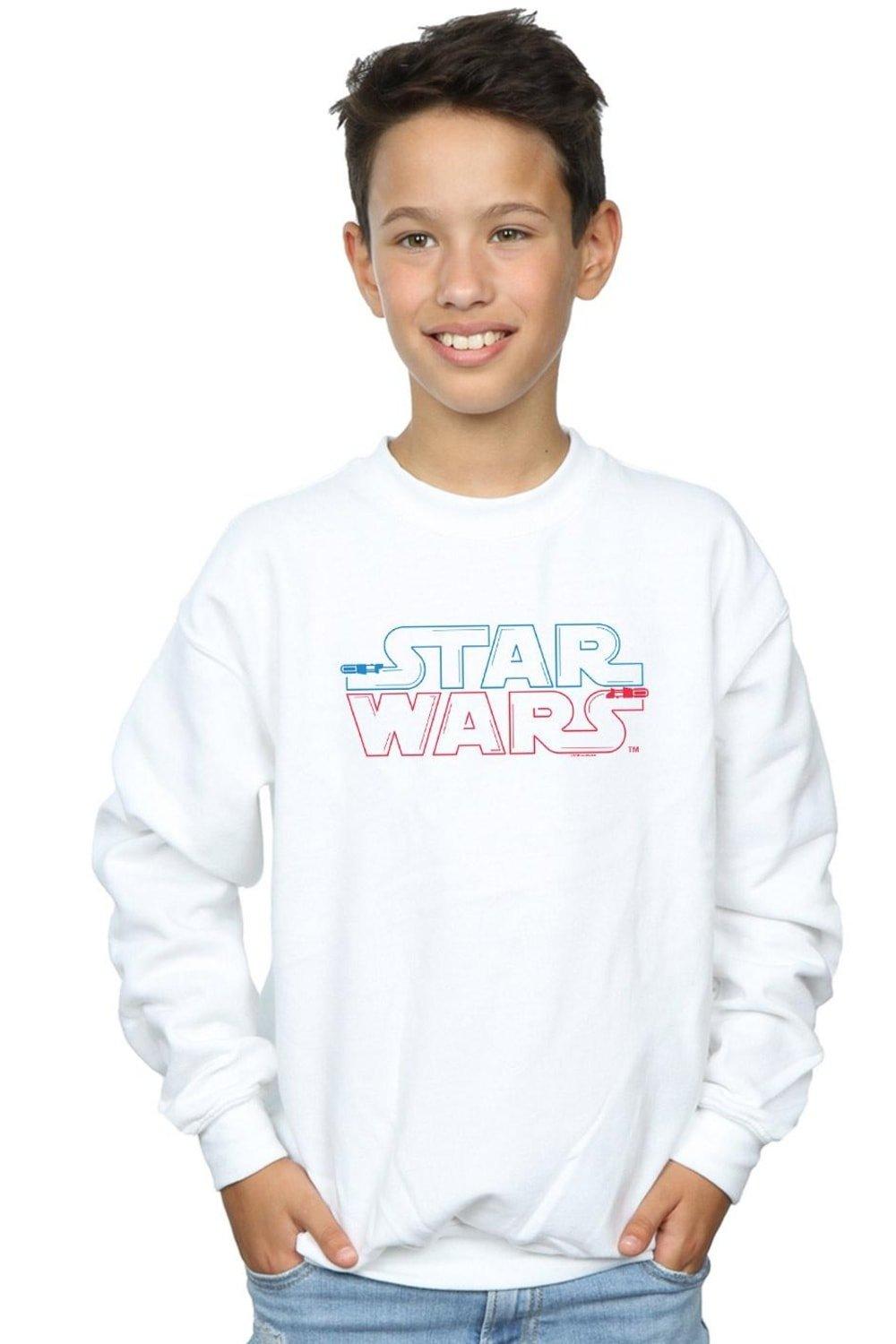 Толстовка с логотипом Lightsaber Star Wars, белый