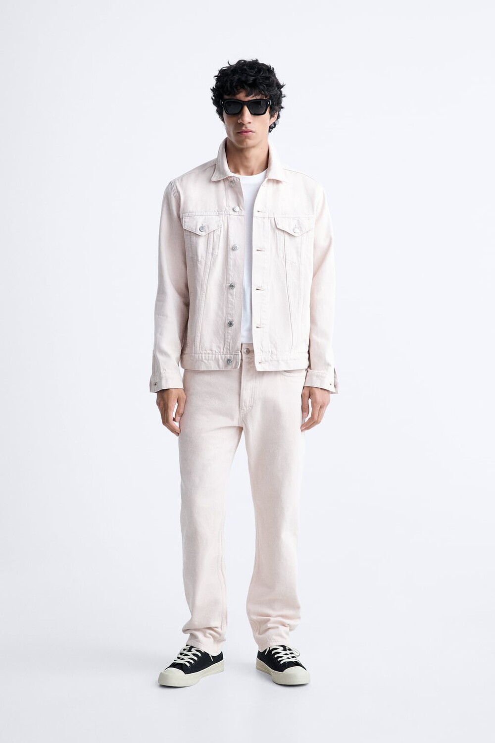 

Прямые джинсы ZARA, розовый