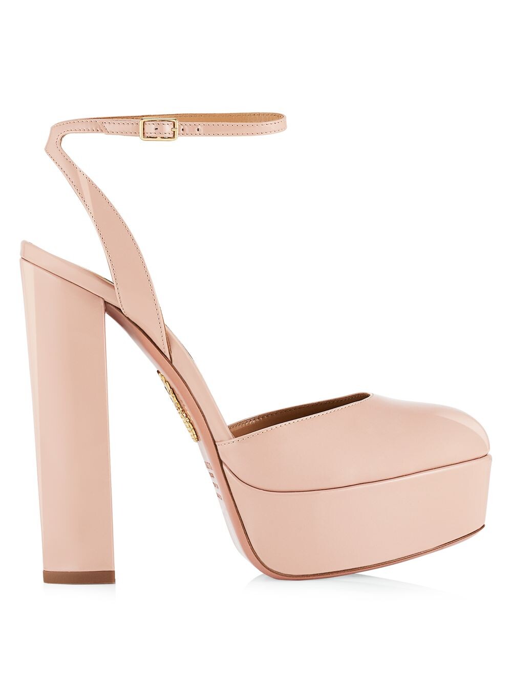 

Туфли-лодочки So High из лакированной кожи на платформе Aquazzura, розовый