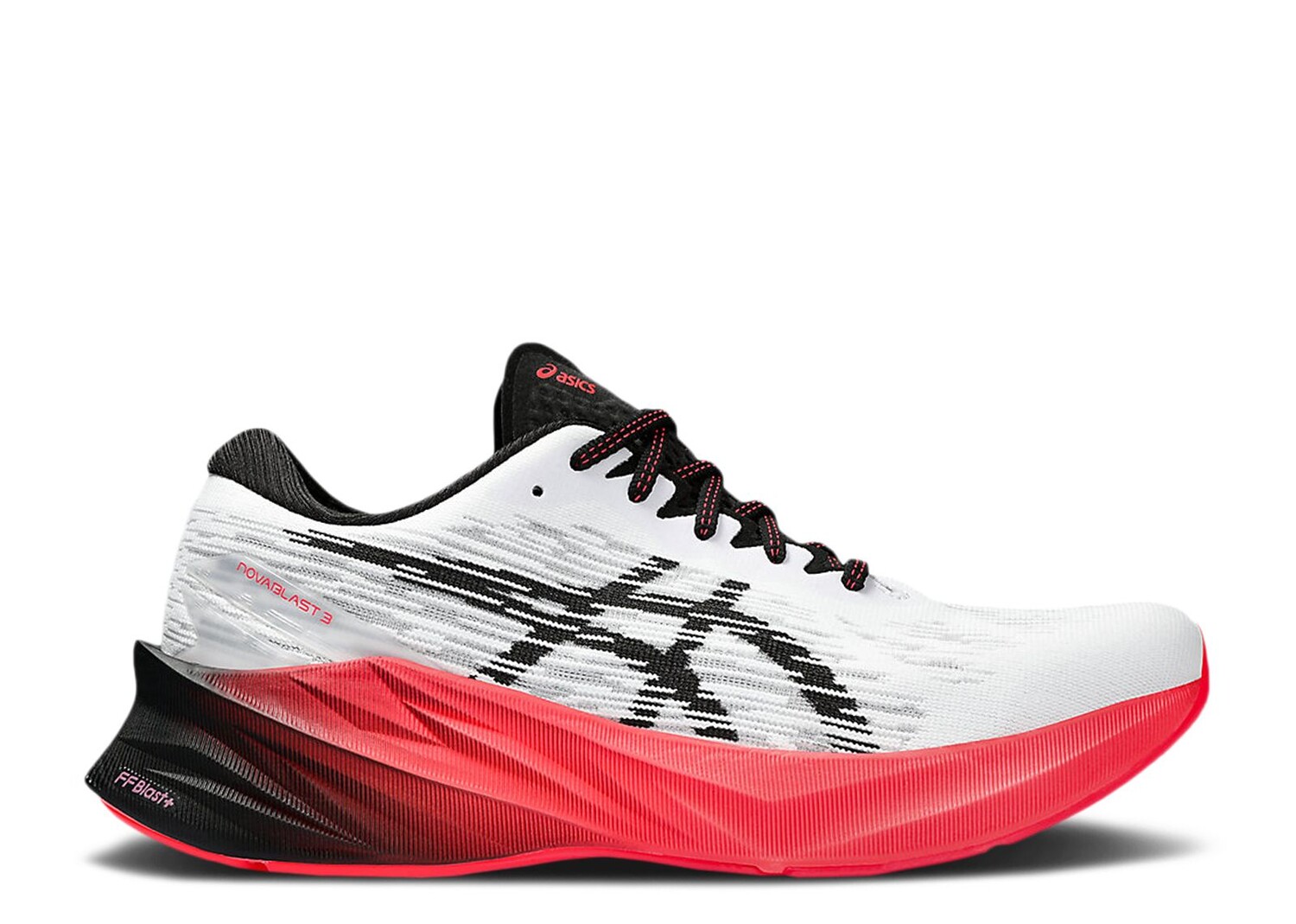 

Кроссовки ASICS Novablast 3 Wide 'White Black Electric Red', белый
