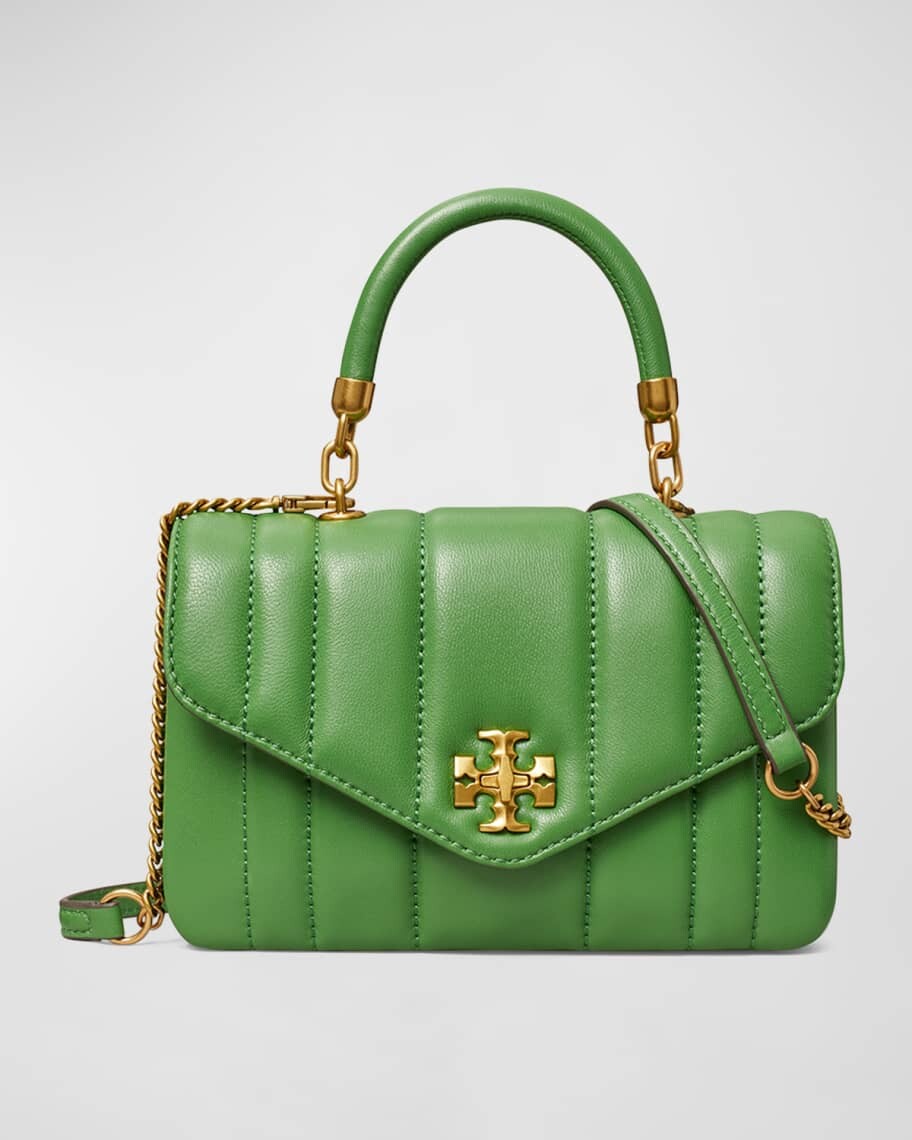 

Миниатюрная стеганая сумка Kira с ручкой сверху Tory Burch