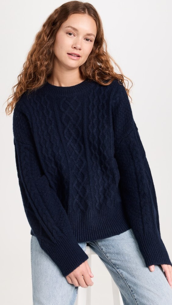 

Свитер Favorite Daughter The Oversized Cable, нави