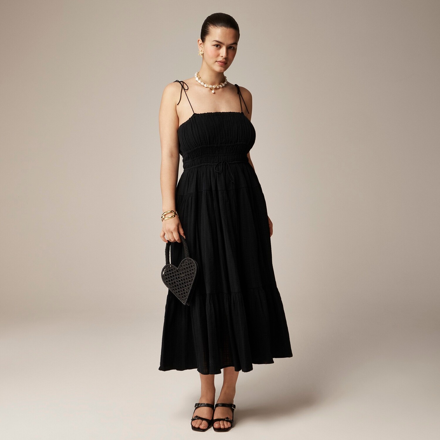 

Платье Clio из фактурной ткани J.Crew, черный