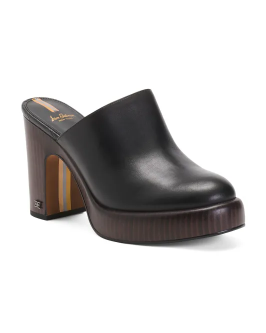 

Кожаные мюли Shiloh на каблуке Sam Edelman, черный