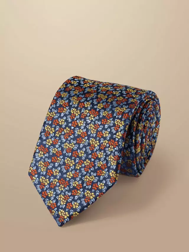 

Галстук Charles Tyrwhitt Silk Paisley, цвет french/blue/copper