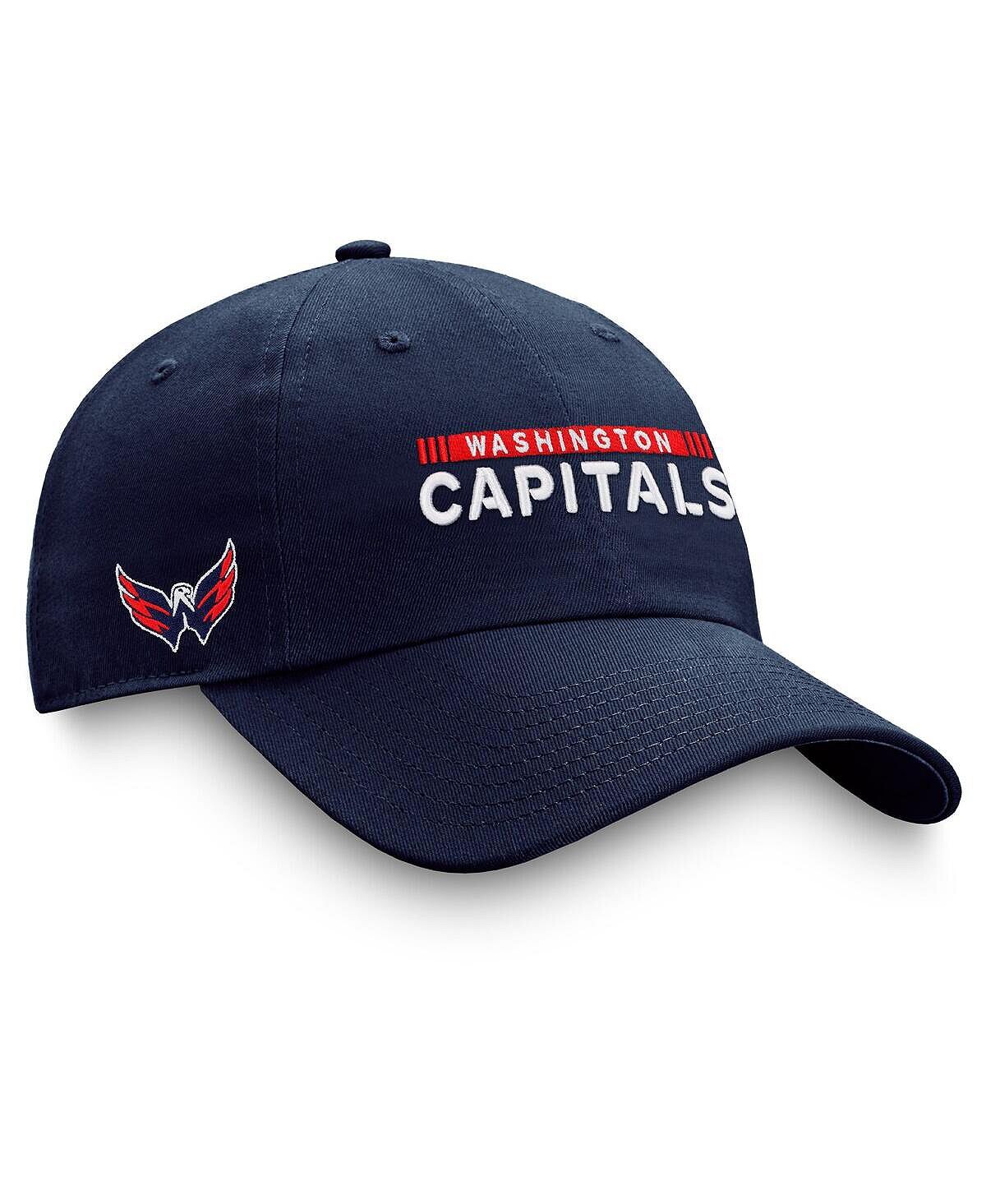 

Мужская фирменная темно-синяя регулируемая шапка Washington Capitals Authentic Pro Rink Fanatics