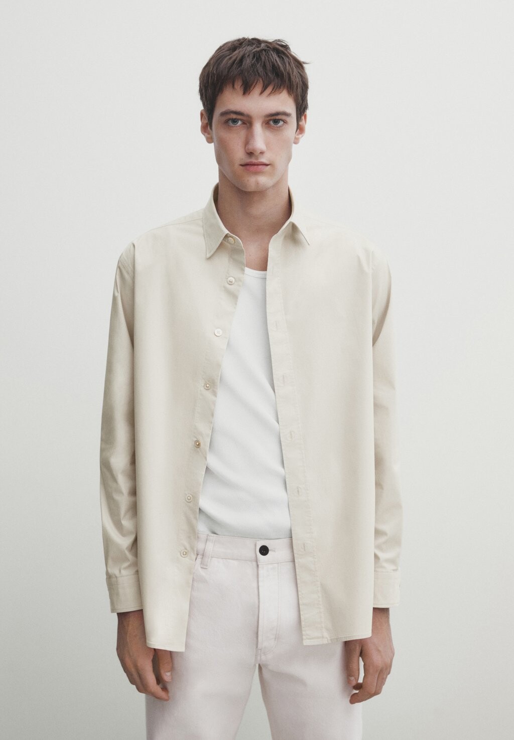 

Рубашка RELAXED FIT Massimo Dutti, цвет beige