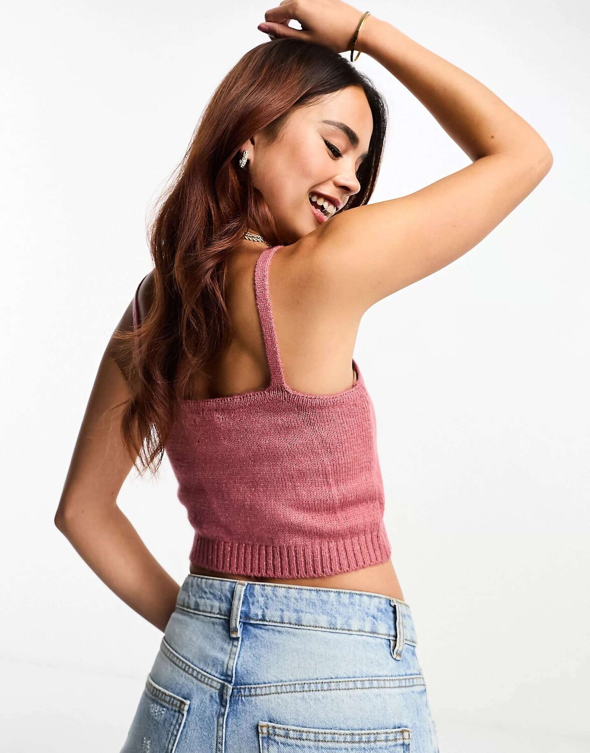 

Розовый вязаный топ на бретелях ASOS Twin Set