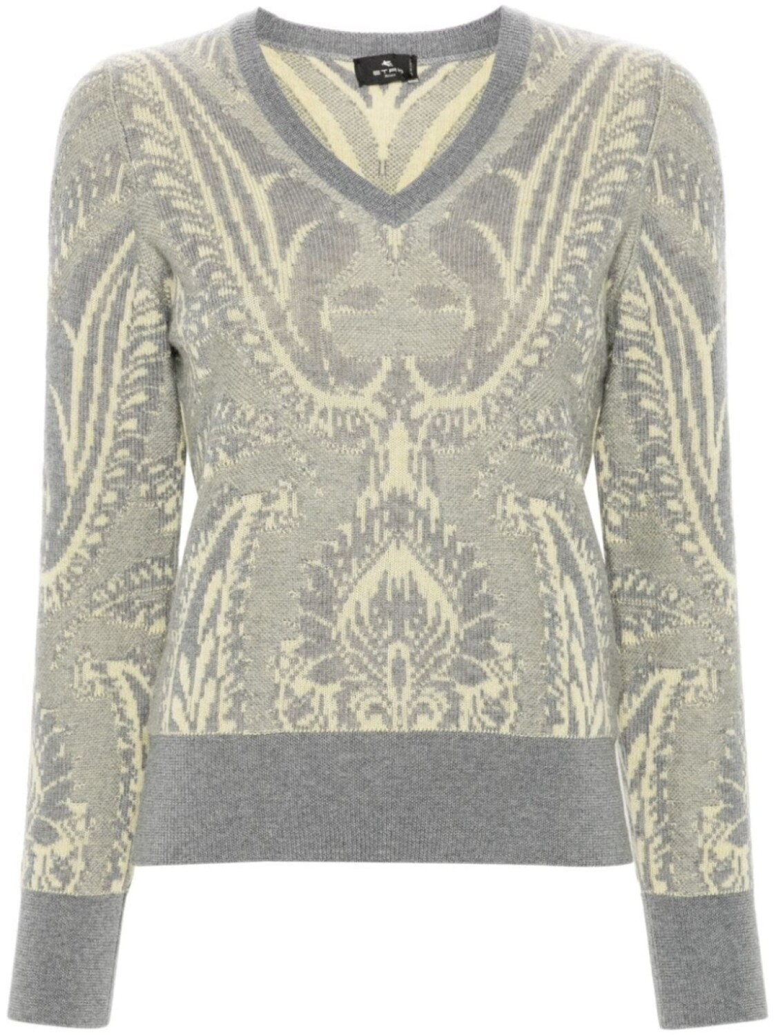 

ETRO жаккардовый свитер с узором, серый
