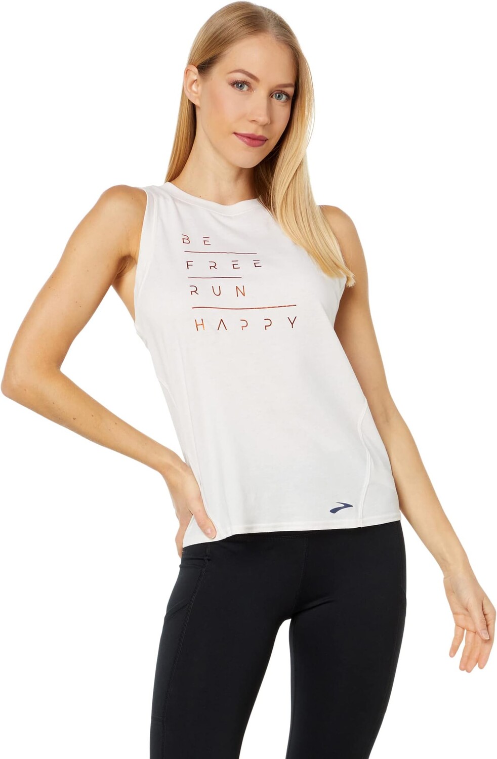 

Топ Distance Graphic Tank Brooks, цвет Lilac Ash/Be Fr