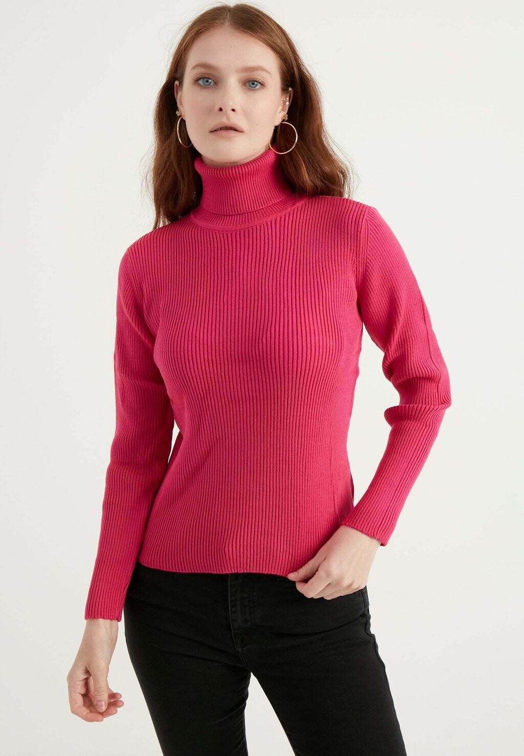 

Вязаный свитер BASIC TURTLENECK Herita, цвет pink